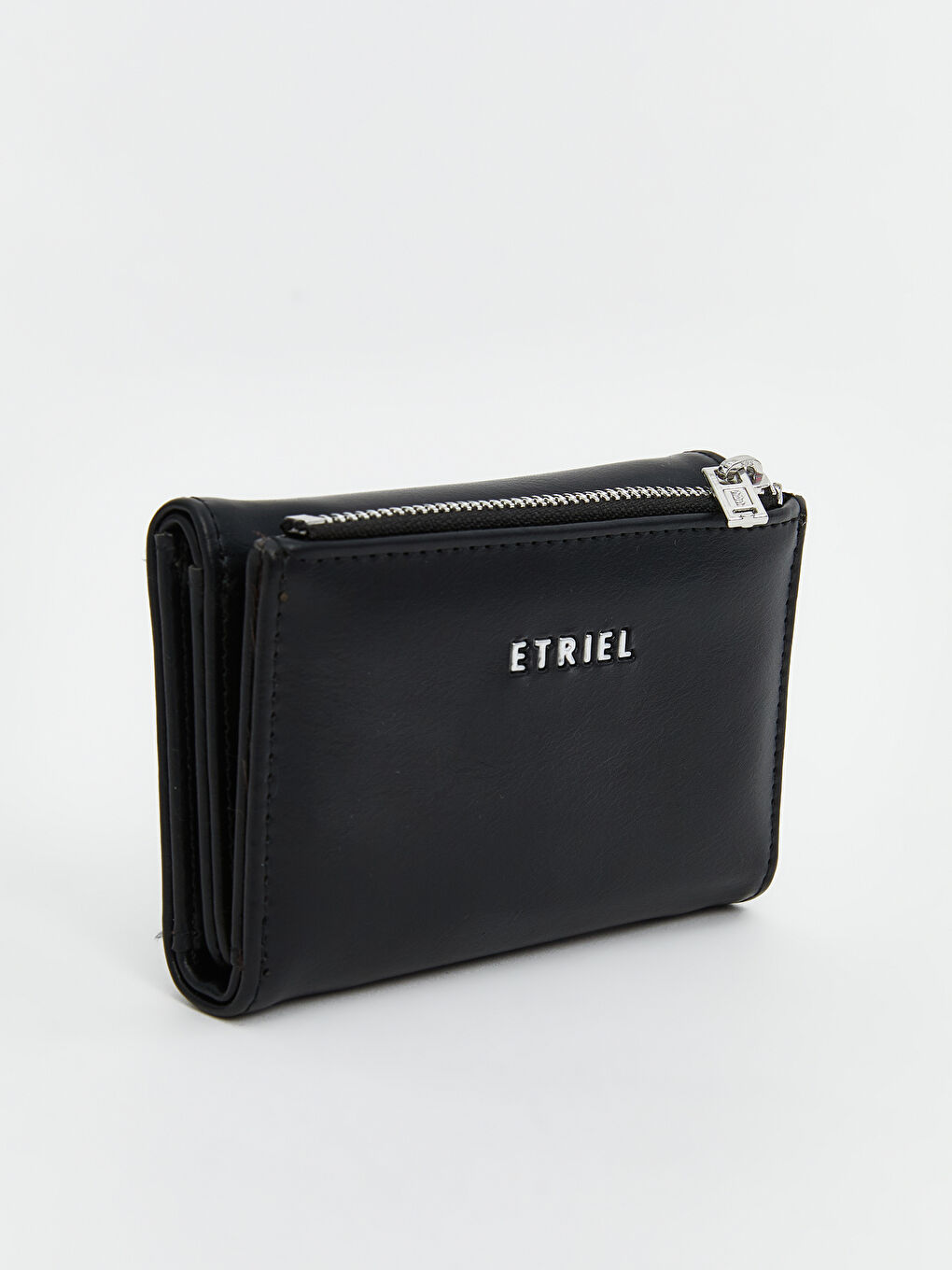 Siyah Deri Görünümlü Kadın Cüzdan-3