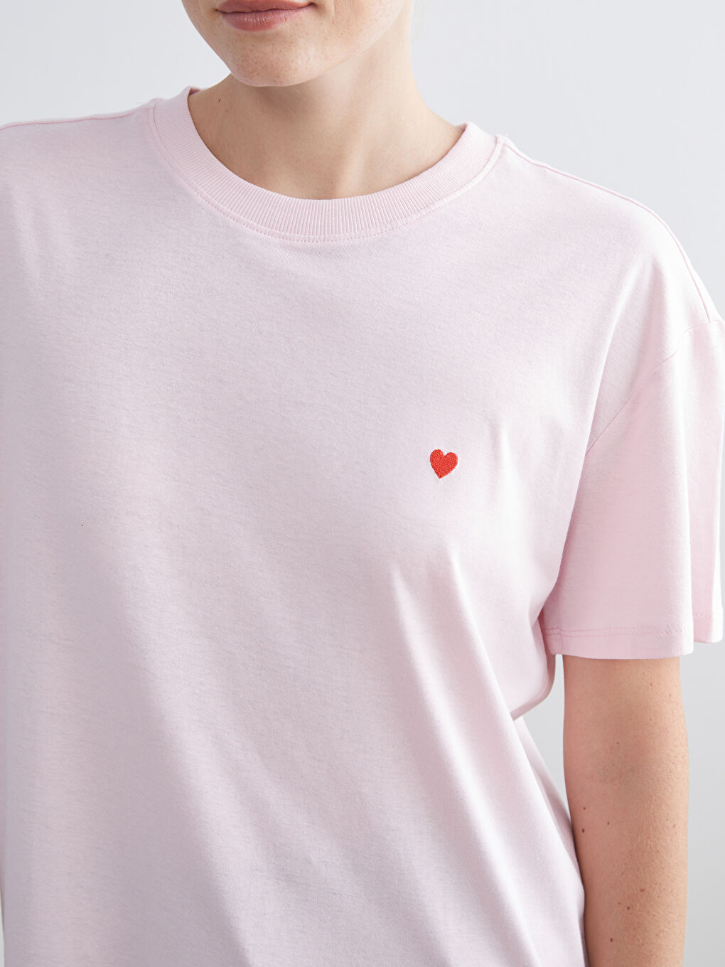 LCW Modest Woman PINK T-Shirt -S5RQ77Z8-FXC