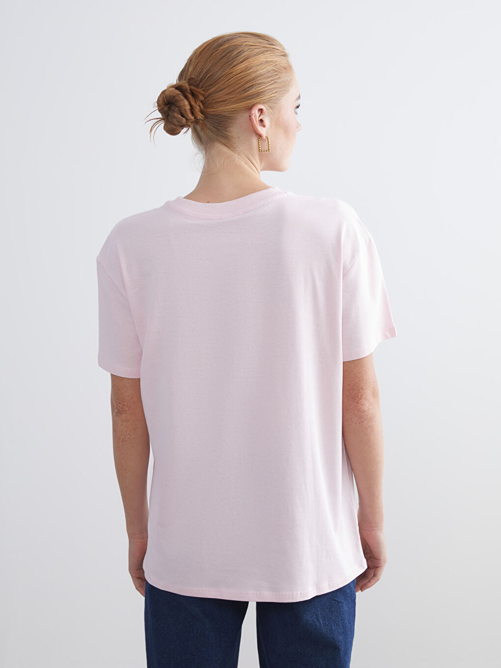 LCW Modest Woman PINK T-Shirt -S5RQ77Z8-FXC