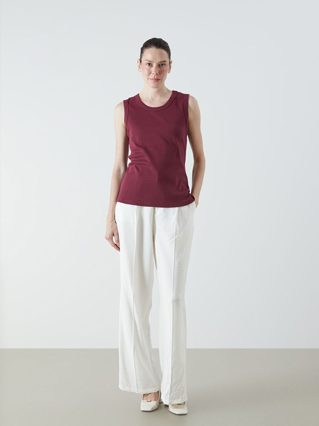 LCW Grace Crew Neck Women's Tank Top -S5RR02Z8-HQV
