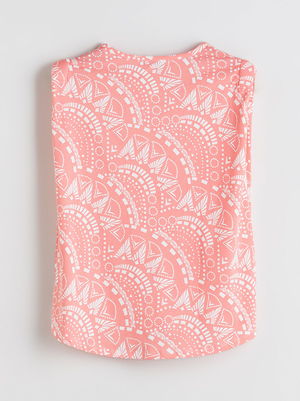 Mercan Bisiklet Yaka Desenli Bluz-5