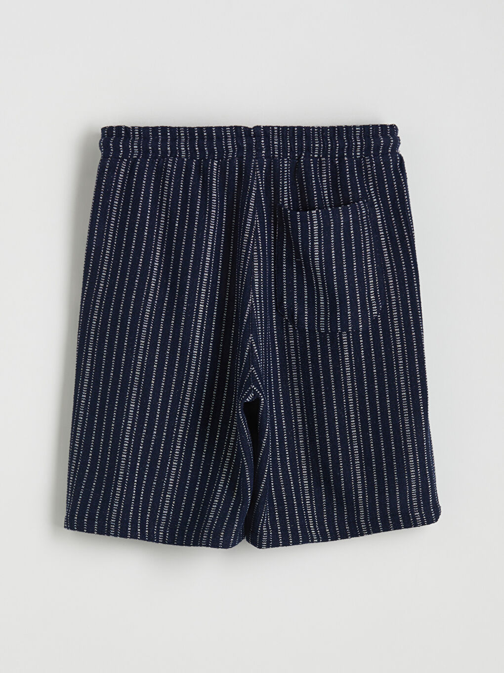 Lacivert Rahat Kalıp Çizgili Erkek Şort-5