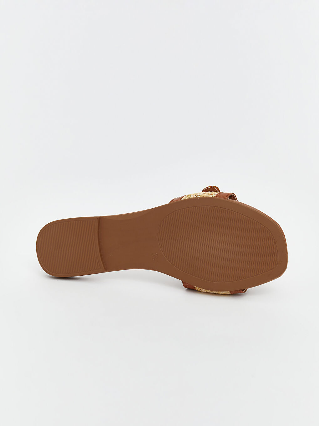 Kahverengi Deri Görünümlü Kadın Terlik-3