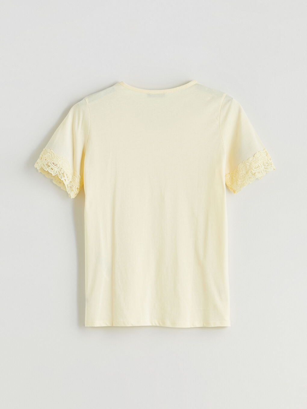 LCW Grace Crew Neck Lace Detail Women's T-Shirt -S5RR18Z8-FDS