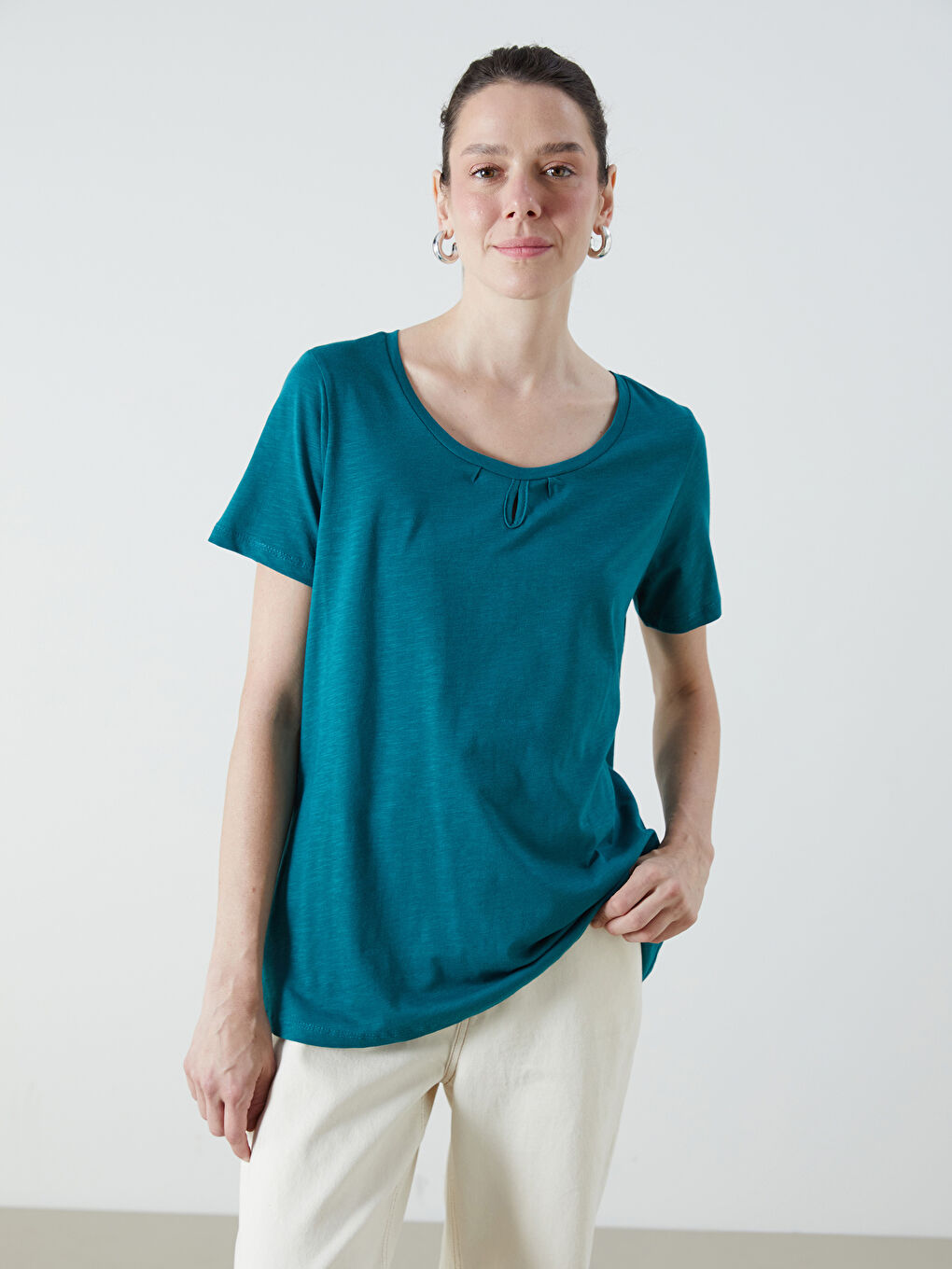 LCW Grace Crew Neck Women's T-Shirt -S5RR20Z8-HSH