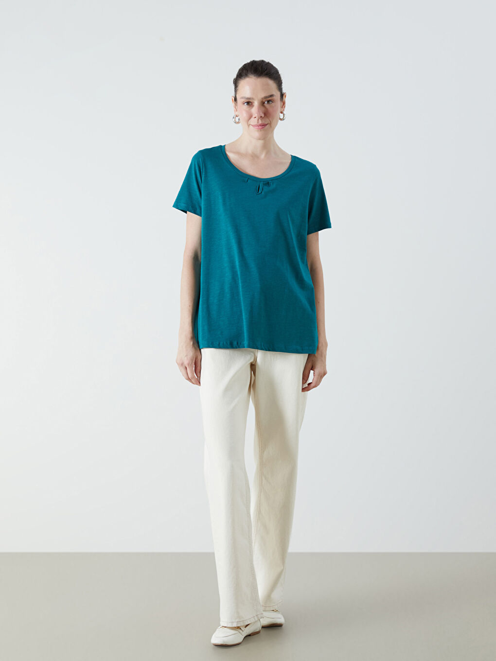 LCW Grace Crew Neck Women's T-Shirt -S5RR20Z8-HSH