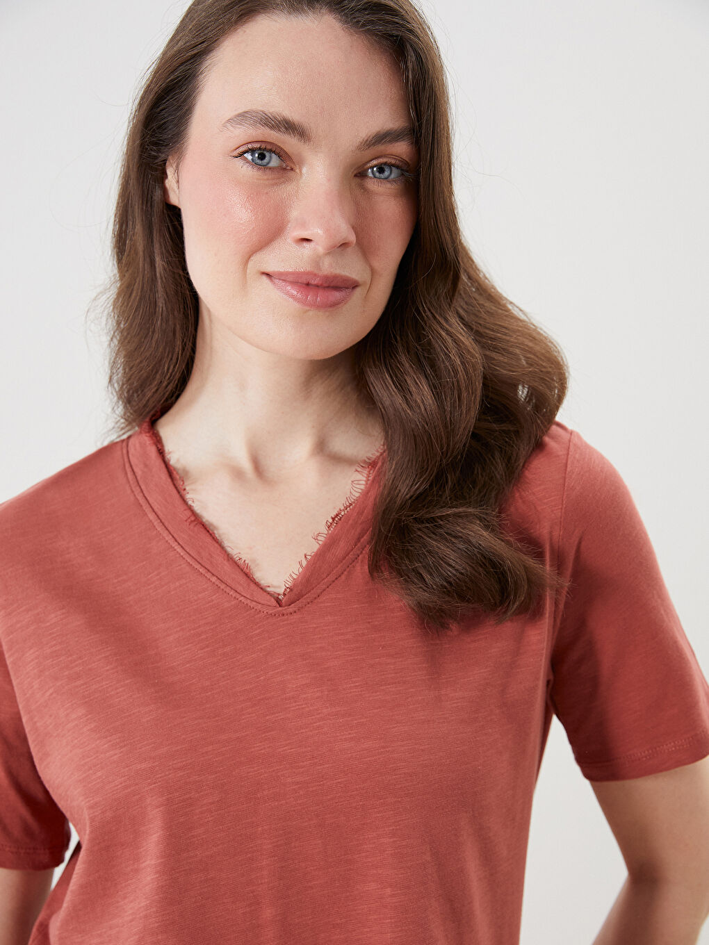 LCW Grace V Neck Women's T-Shirt -S5RR21Z8-H2X