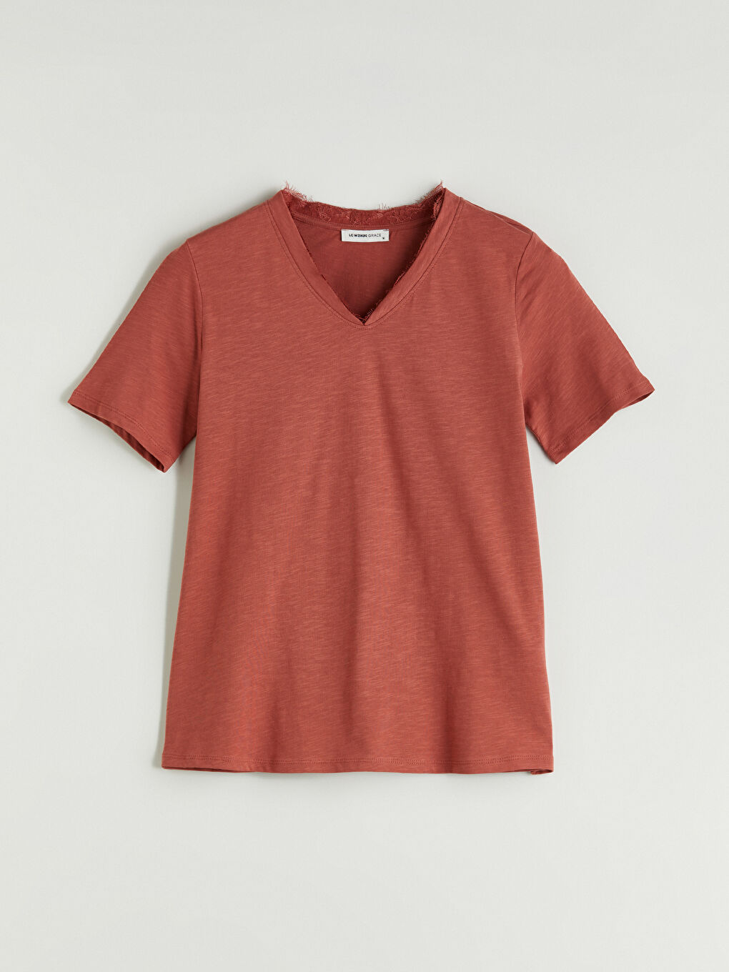 LCW Grace V Neck Women's T-Shirt -S5RR21Z8-H2X