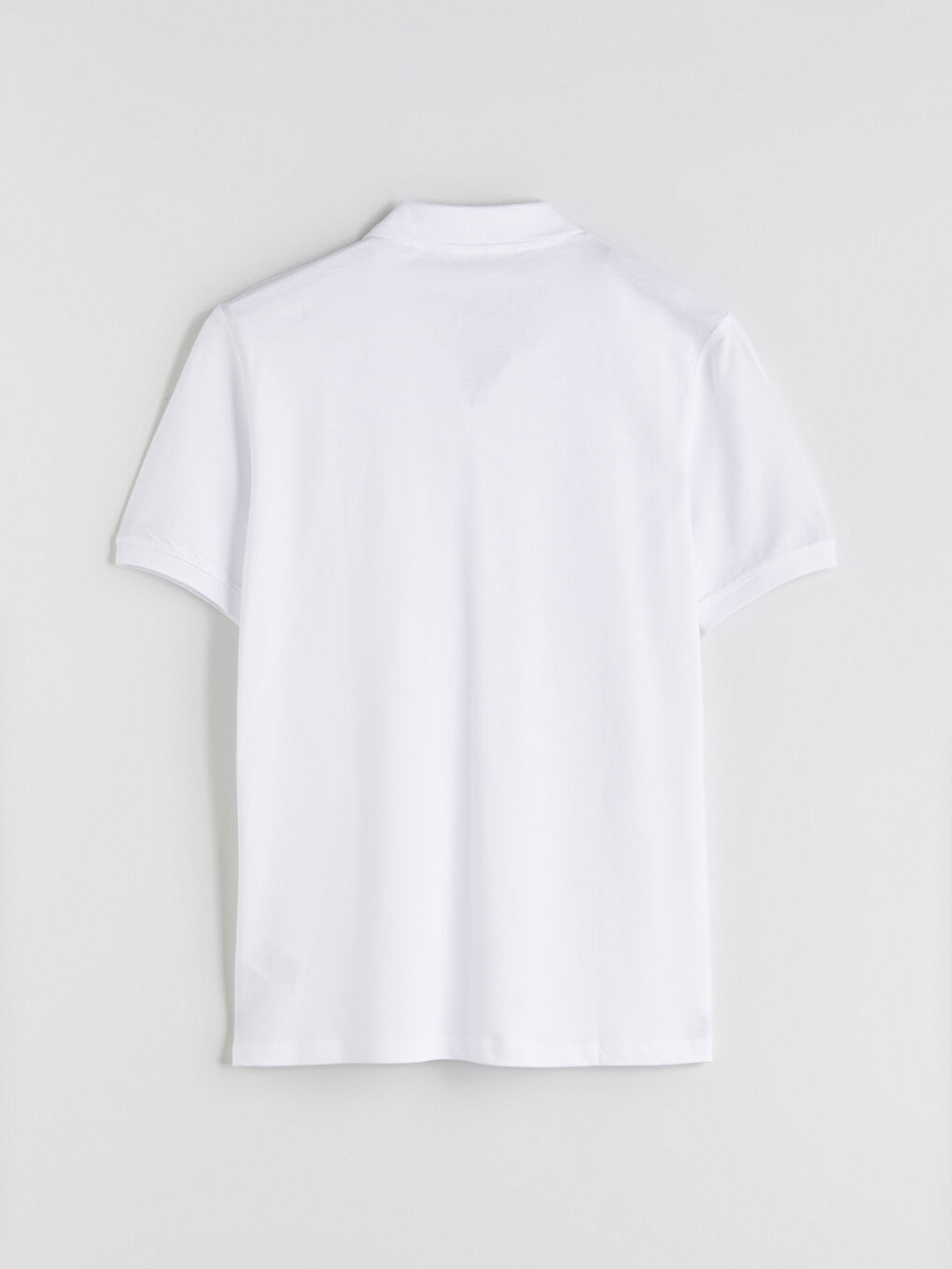 Beyaz Polo Yaka Pike Erkek Tişört-5