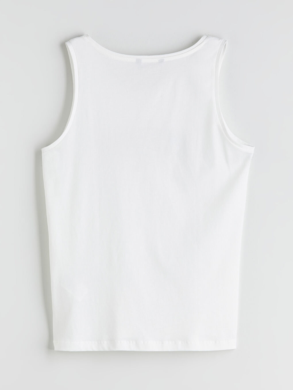 Ekru Bisiklet Yaka Baskılı Erkek Kolsuz Tişört-5