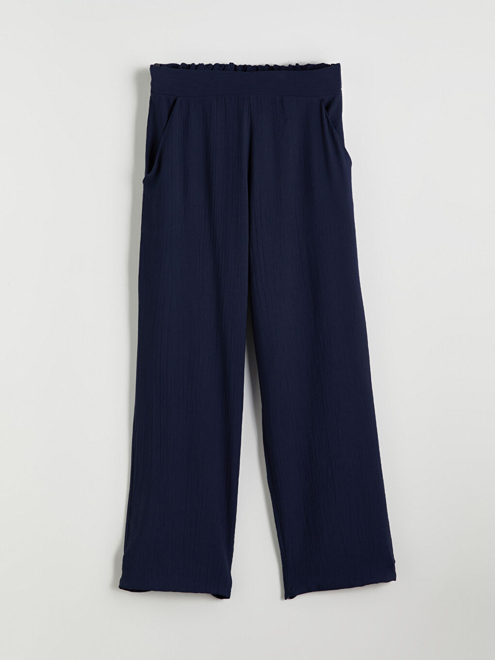 LCWAIKIKI Classic Elasticated Waist Textured Women's Trousers -S5RR57Z8-HPN