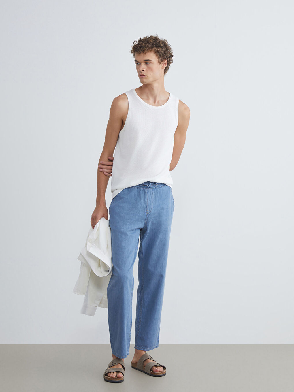 İndigo Baggy Fit Erkek Jean Pantolon