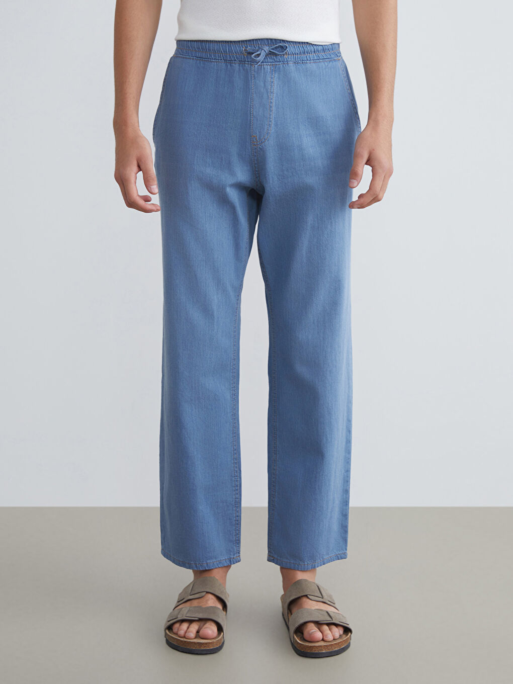 İndigo Baggy Fit Erkek Jean Pantolon-1