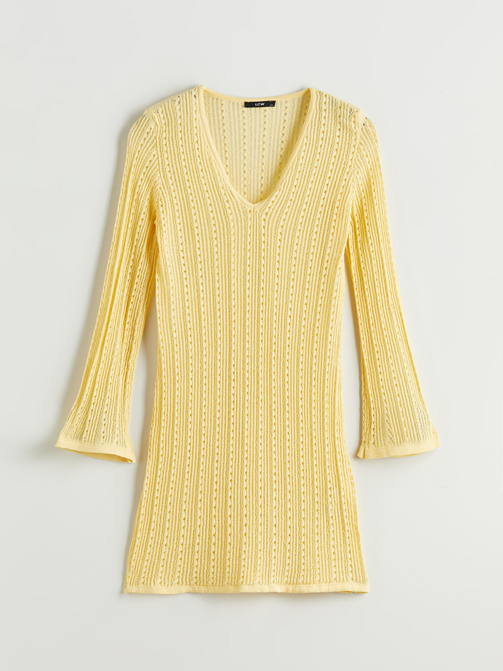 V-Neck Hole-Knitted Beach Dress -S5RR78Z8-FRN