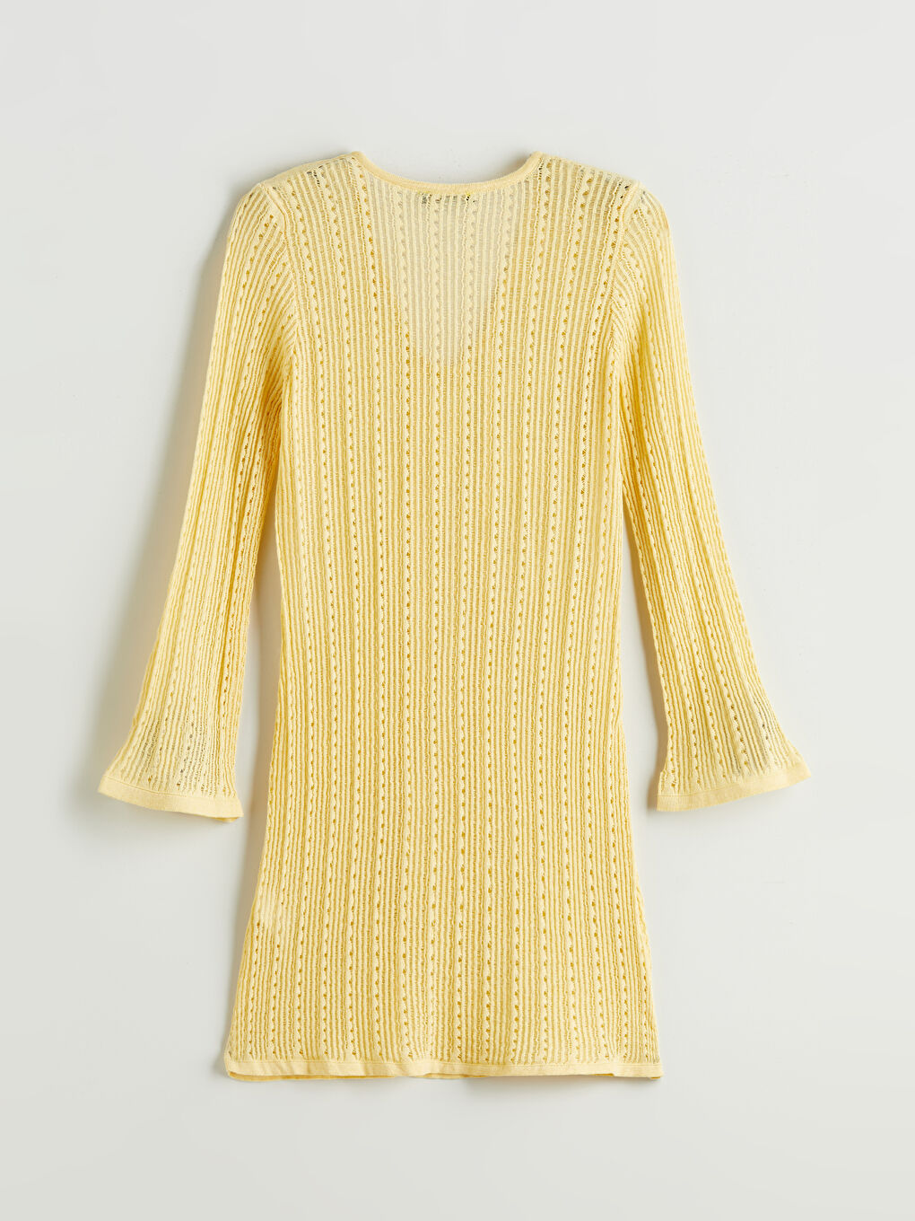 V-Neck Hole-Knitted Beach Dress -S5RR78Z8-FRN