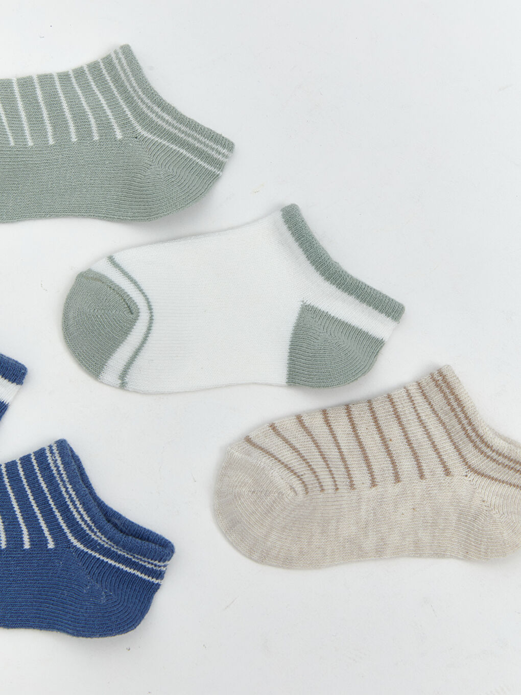 LCW baby Striped Baby Boys Trainer Socks 5 Pack -S5RR81Z1-TRH