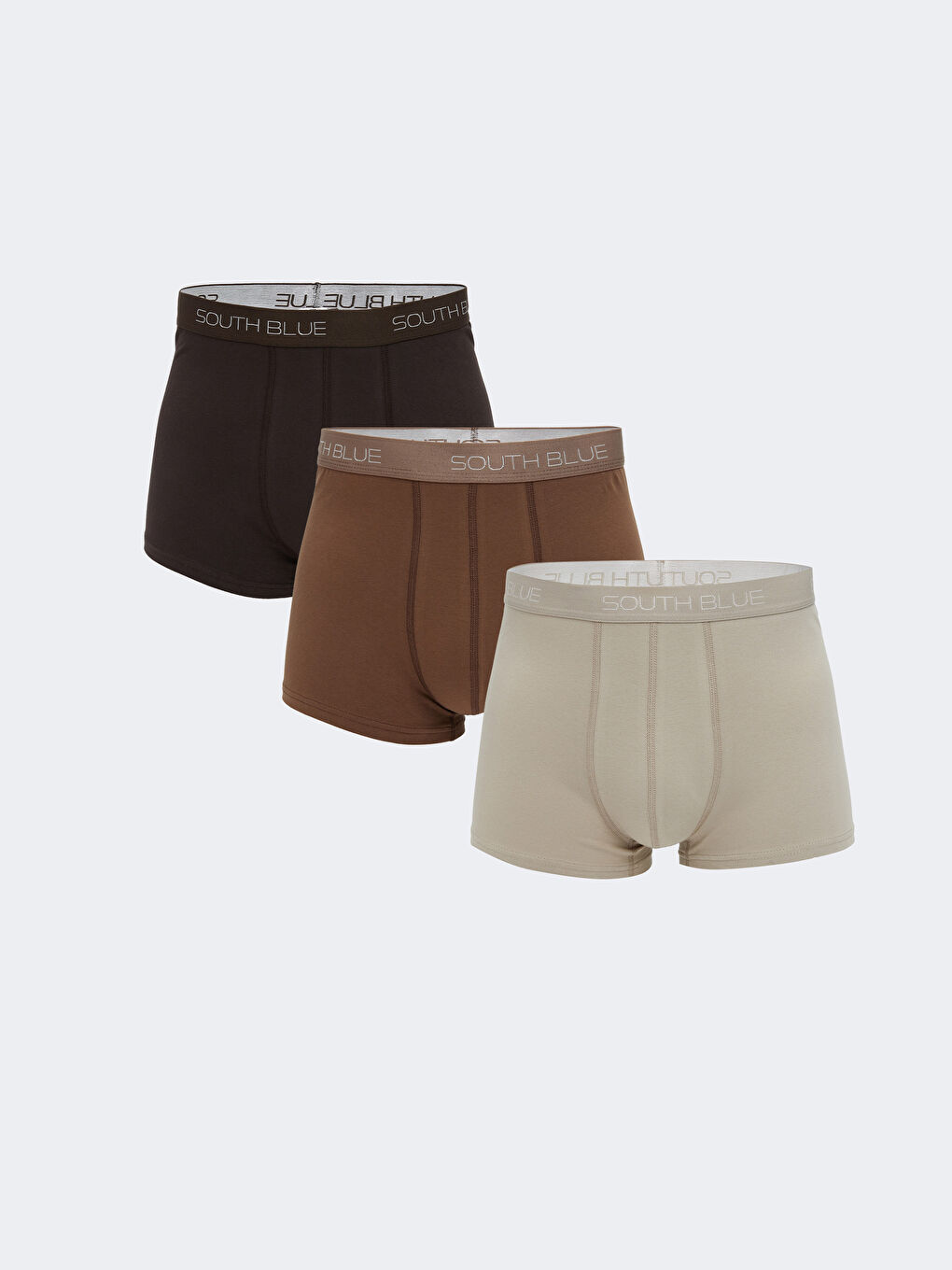 Mürdüm Standart Kalıp Pamuklu Esnek Erkek Boxer 3'lü