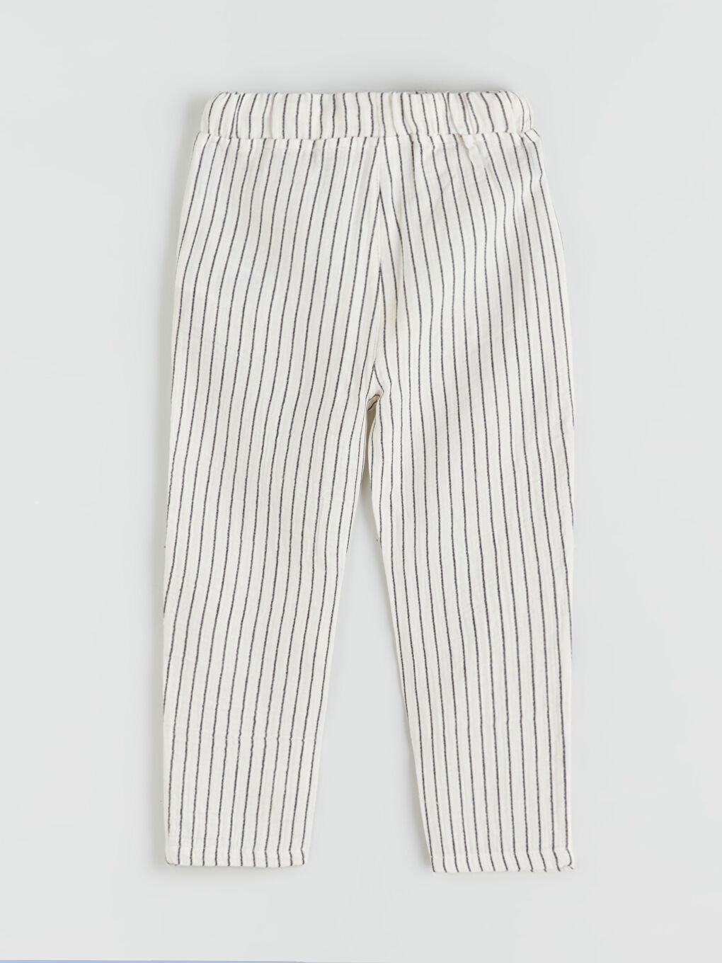 Siyah Beli Lastikli Çizgili Erkek Çocuk Pantolon-2