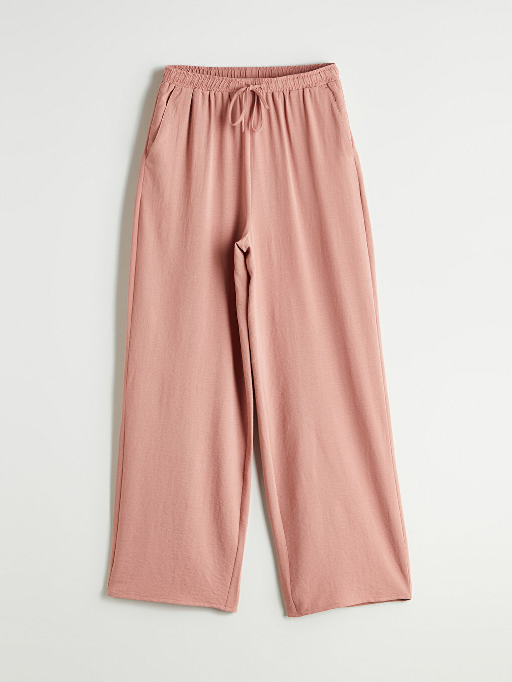LCW Vision Elastic Waist Wide Leg Women's Trousers -S5RS26Z8-GPV