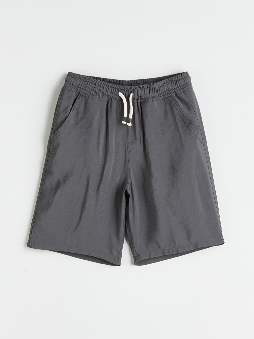 Gri Beli Lastikli Erkek Çocuk Şort