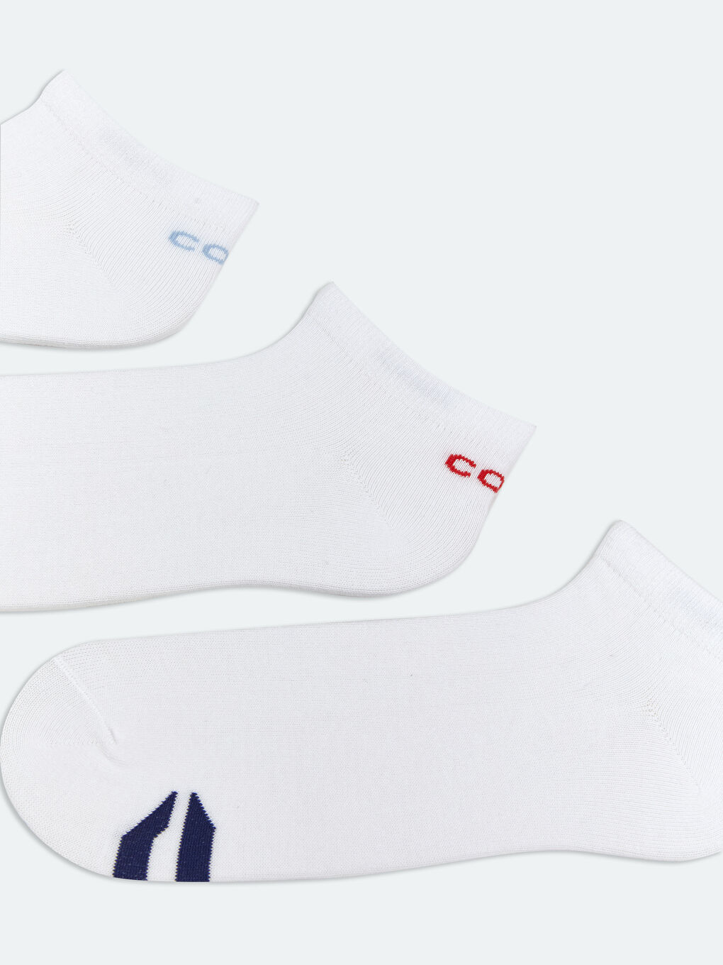 Beyaz Desenli Erkek Patik Çorap 5'li-2