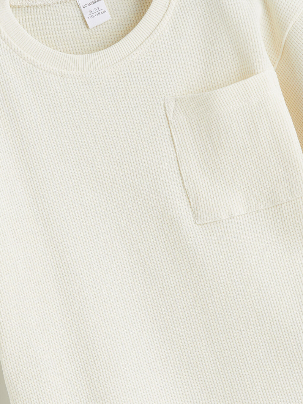 Gri Bisiklet Yaka Erkek Çocuk Tişört-1