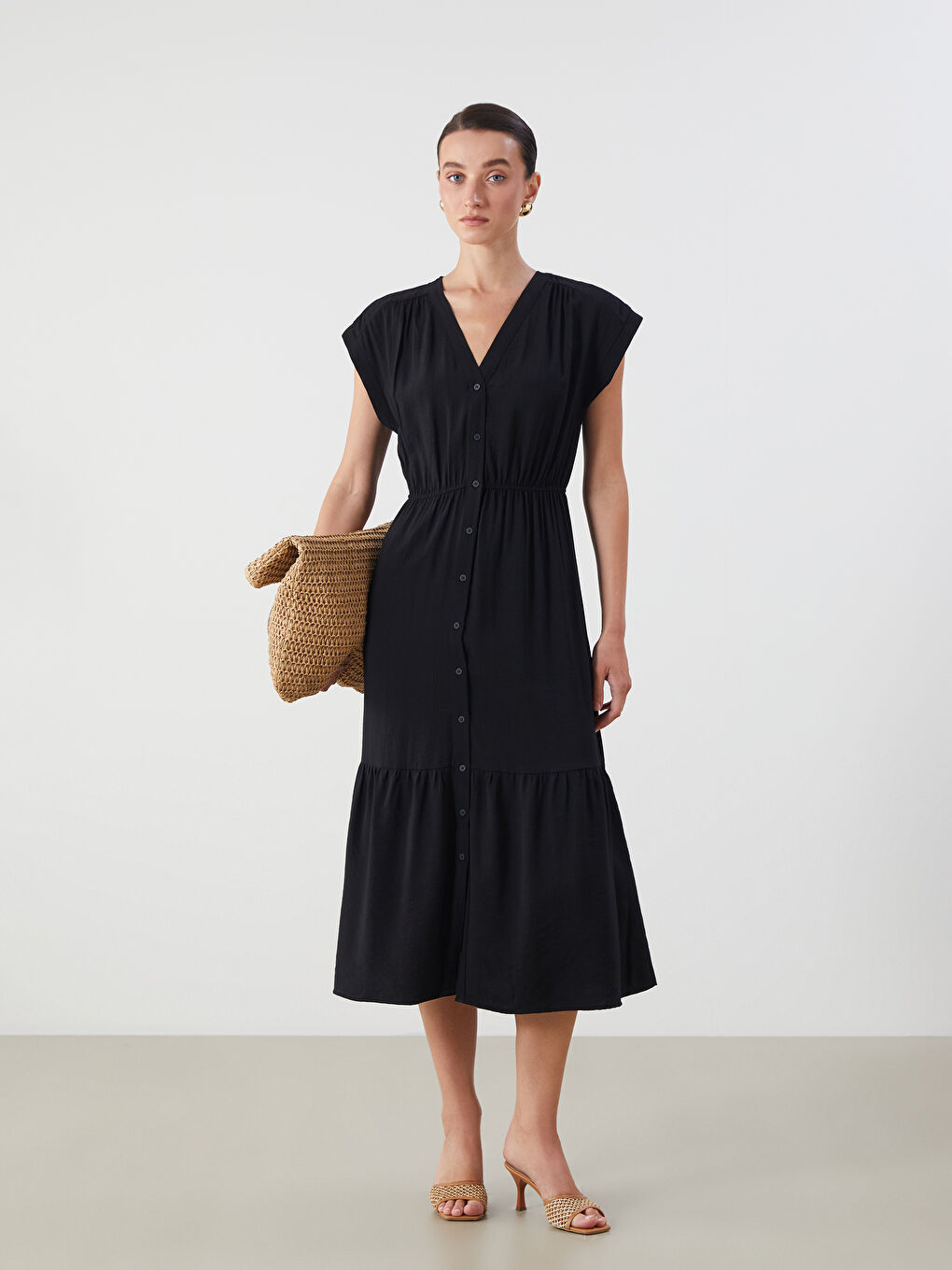 LCWAIKIKI Classic Woman BLACK Dress -S5RS49Z8-CVL