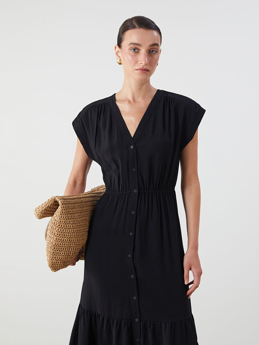 LCWAIKIKI Classic Woman BLACK Dress -S5RS49Z8-CVL