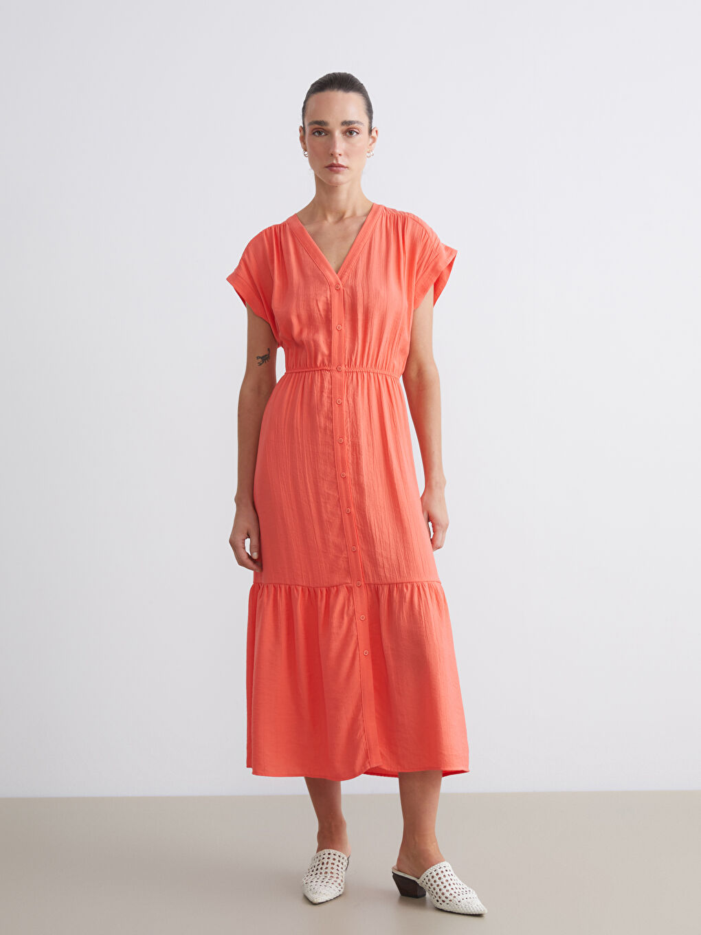 LCWAIKIKI Classic Woman ORANGE Dress -S5RS49Z8-D7W