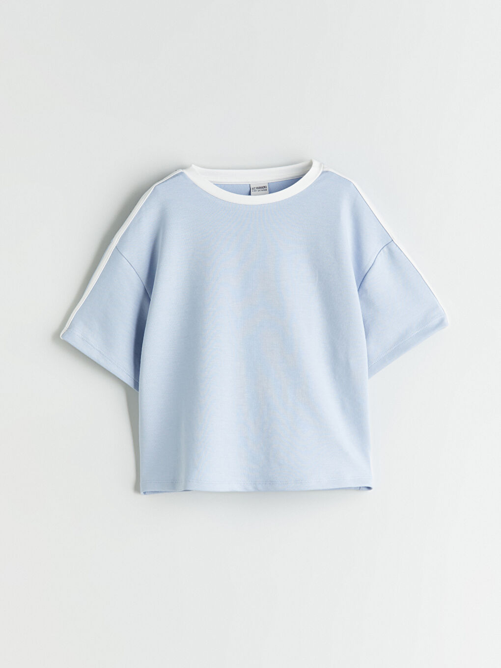 Mavi Bisiklet Yaka Kız Çocuk Tişört