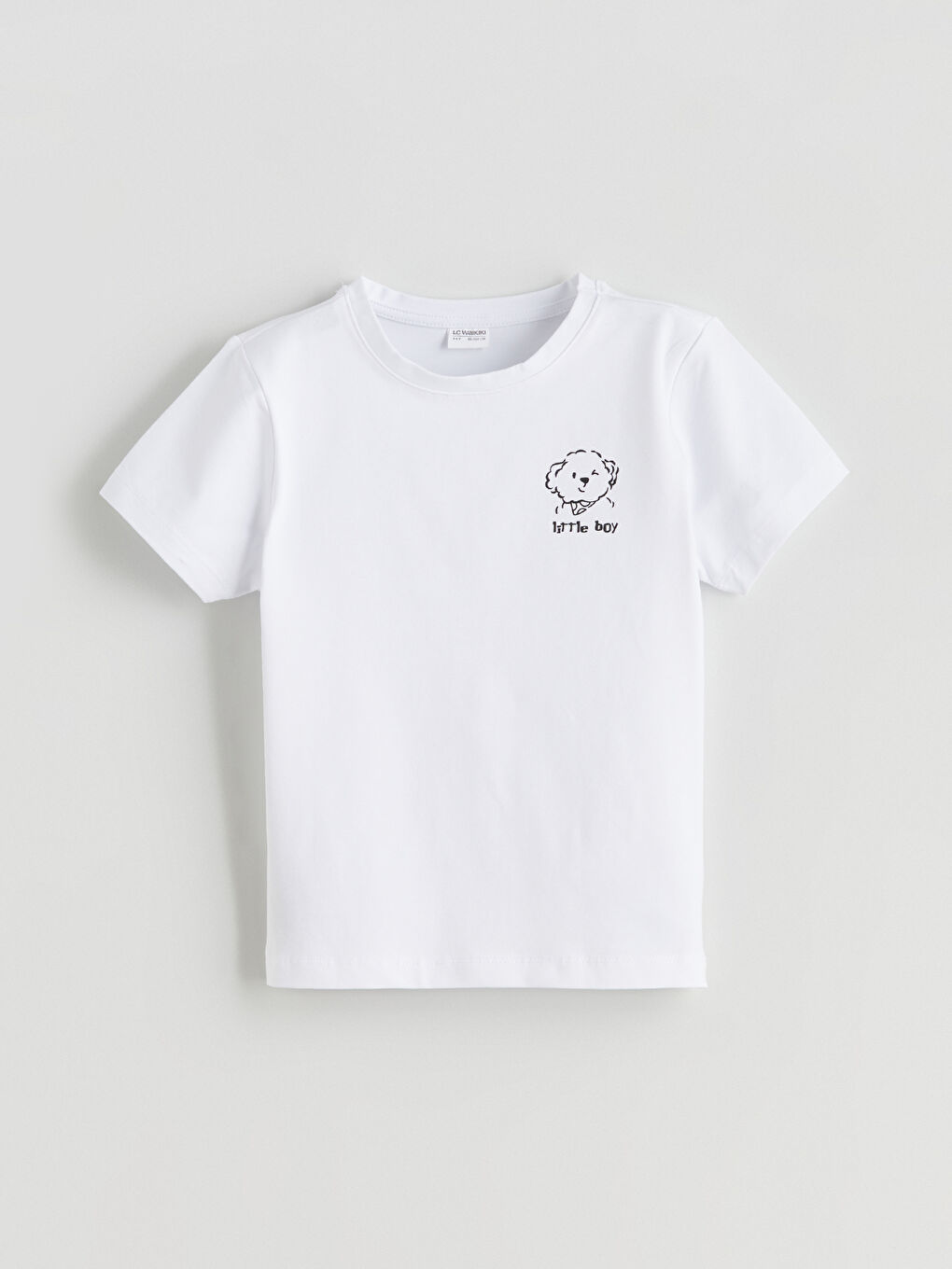 Beyaz Baskılı Erkek Çocuk Şortlu Pijama Takımı-1