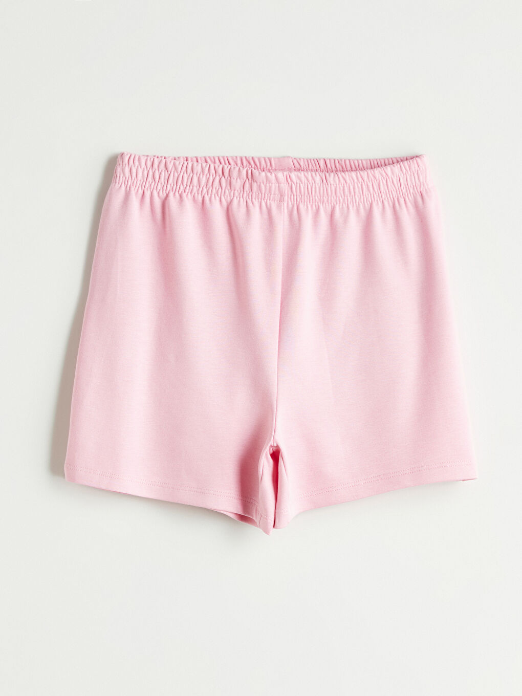 Pembe Basic Beli Lastikli Kız Çocuk Şort