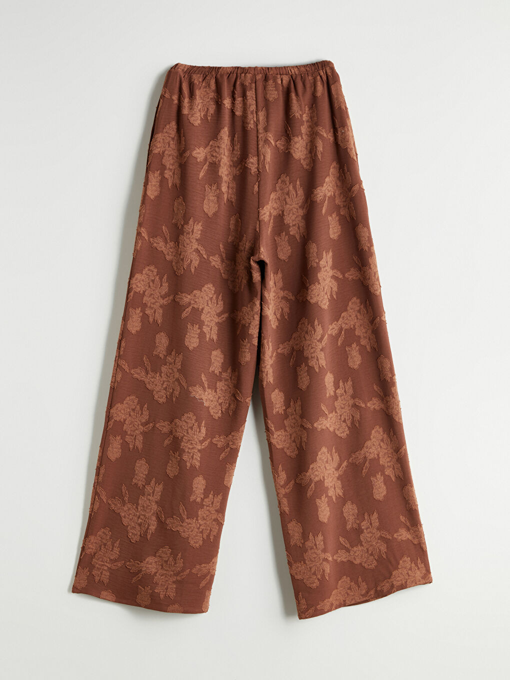 LCW Vision Elasticated Waist Floral Wide Leg Women's Trousers -S5RS56Z8-ZUP
