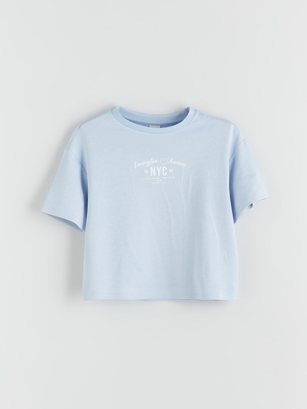 Mavi Bisiklet Yaka Kız Çocuk Tişört