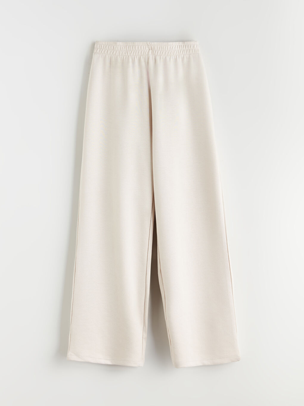 Bej Beli Lastikli Kız Çocuk Eşofman Alt