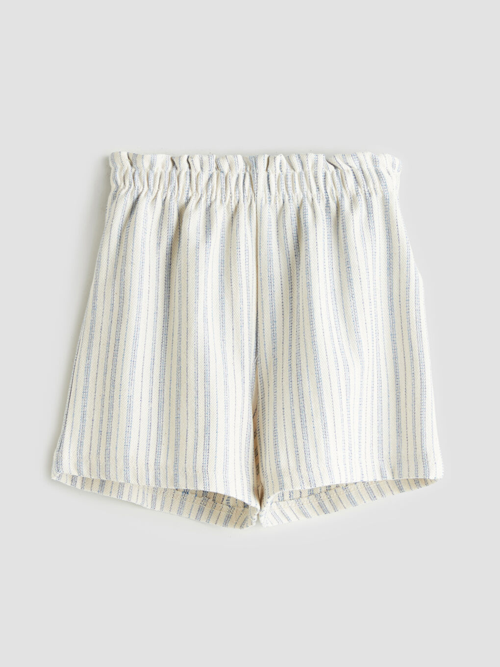 Mavi Beli Lastikli Kız Çocuk Şort-1