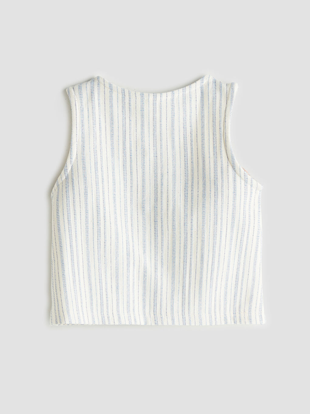 Mavi Kurdele Detaylı Kız Çocuk Bluz-1