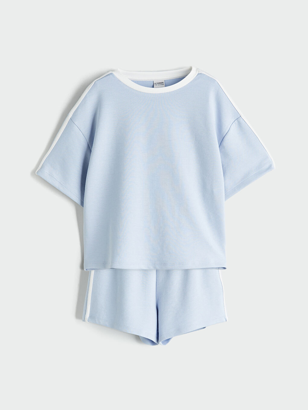 LCW Kids تیشێرت و شۆرتی کچان یەخە خڕ -S5RS96Z4-FH0