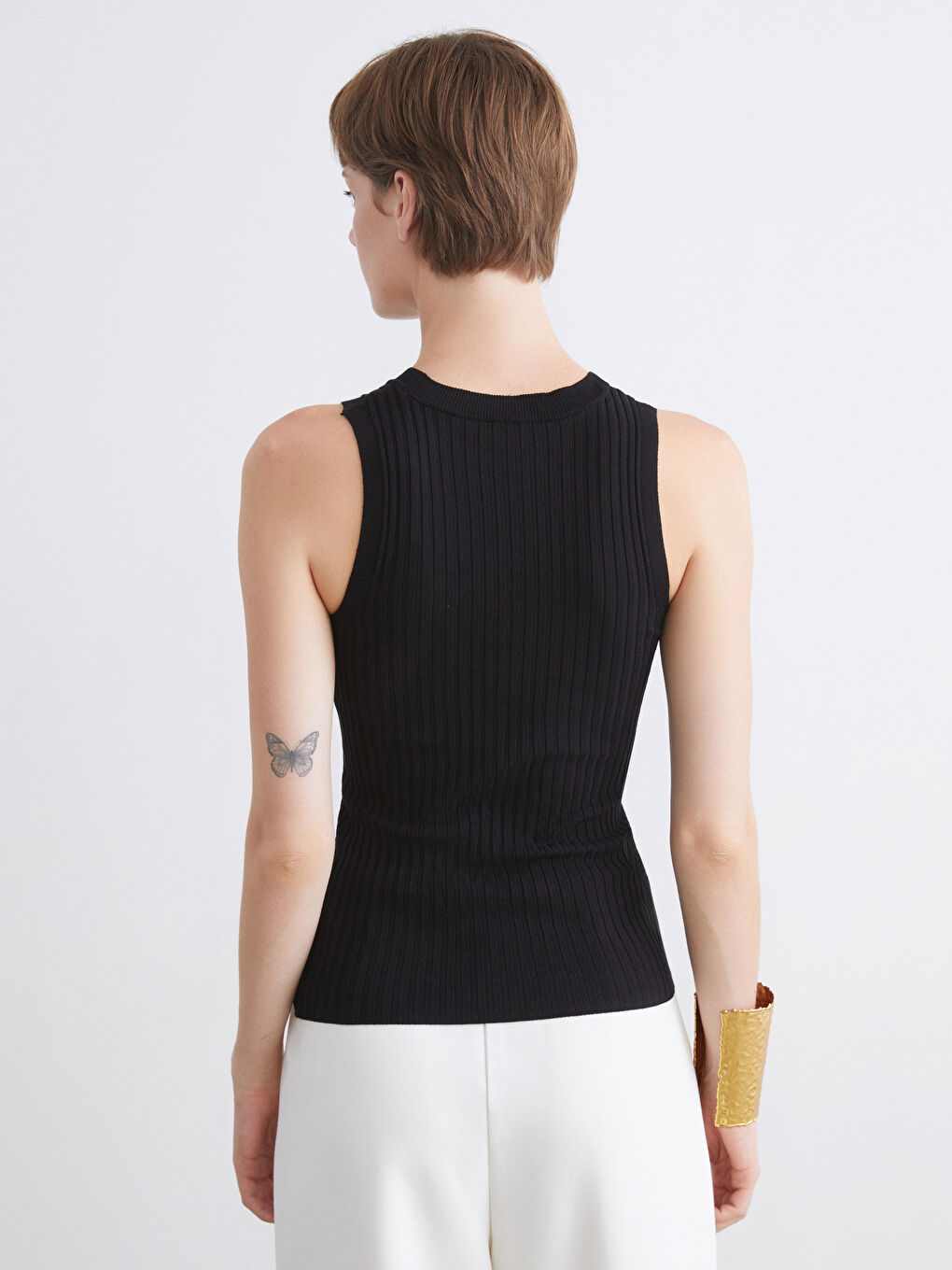 LCWAIKIKI Classic Crew Neck Women's Knitwear Tank Top -S5RT06Z8-CVL