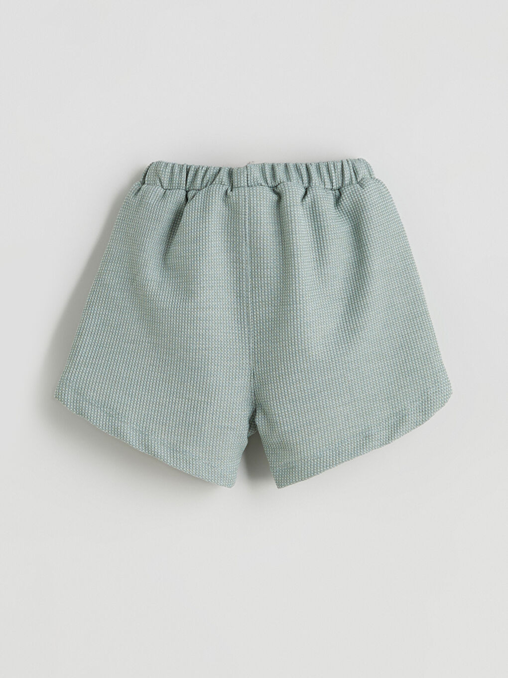 Yeşil Beli Lastikli Erkek Bebek Şort-1
