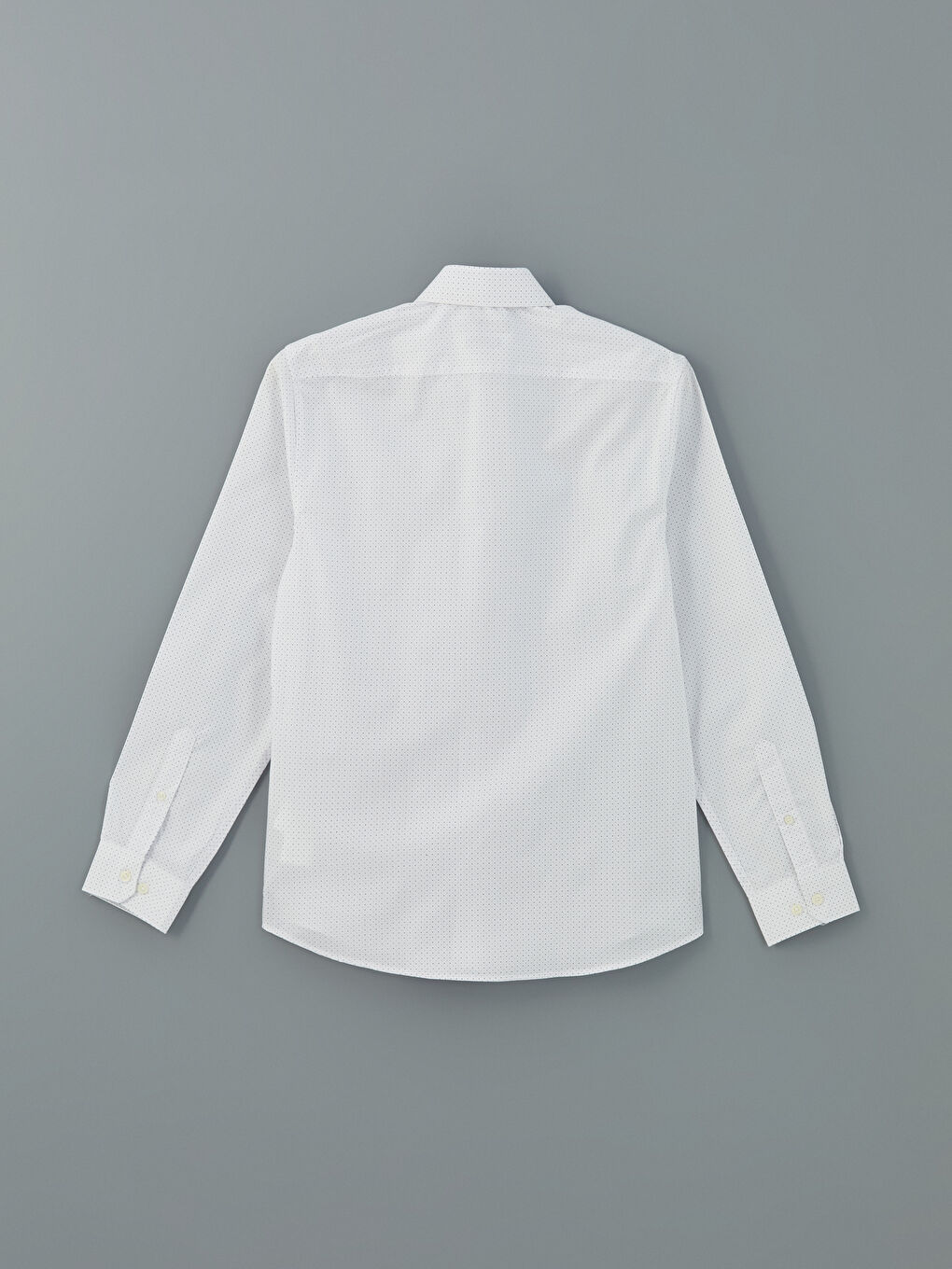 Slim Fit Long Sleeve Patterned Poplin Men's Shirt-7