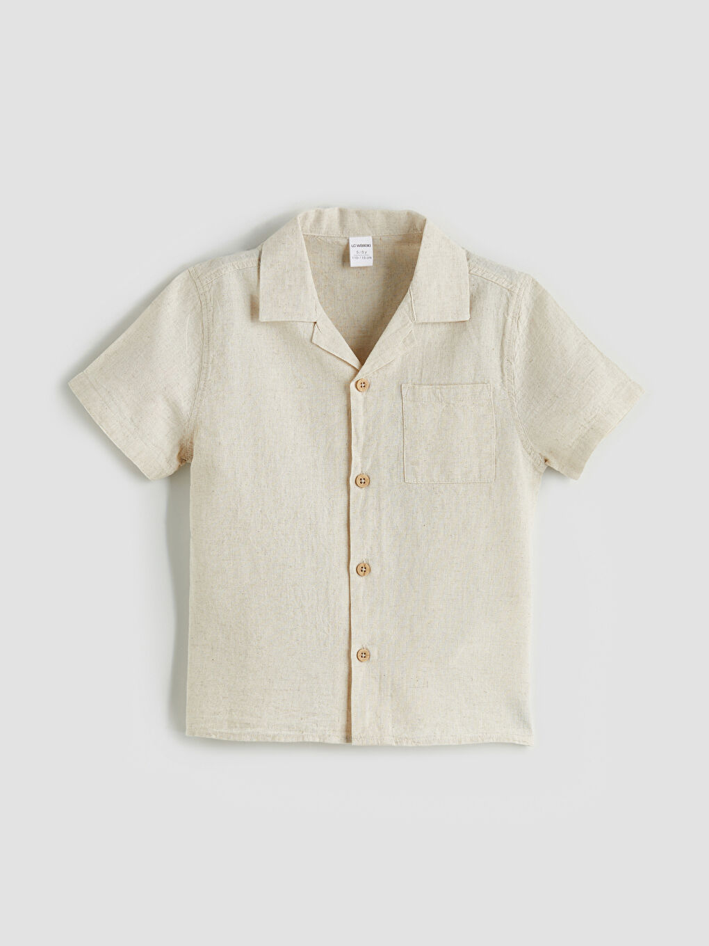 Ekru Resort Yaka Basic Erkek Çocuk Gömlek
