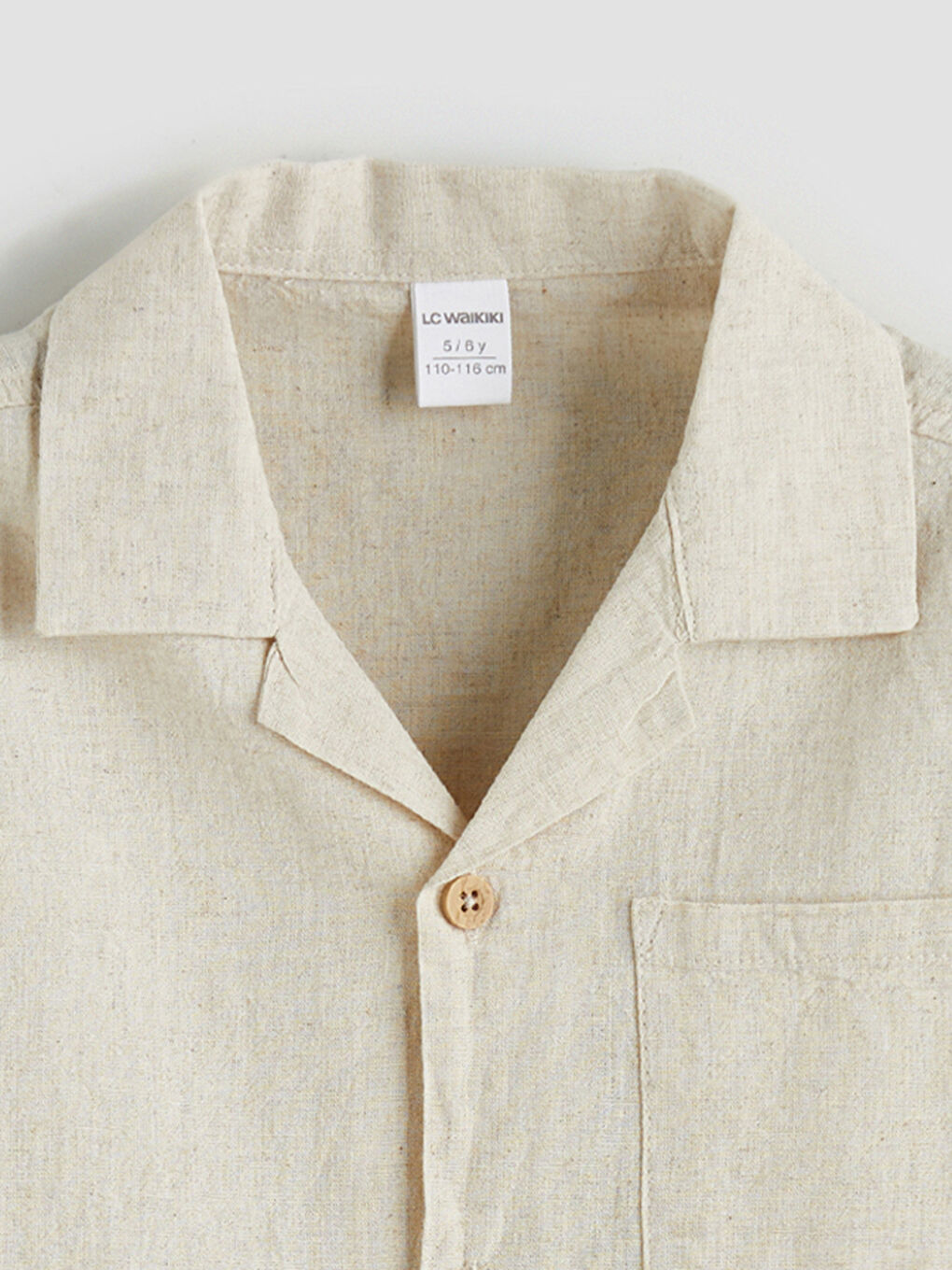 Ekru Resort Yaka Basic Erkek Çocuk Gömlek-2