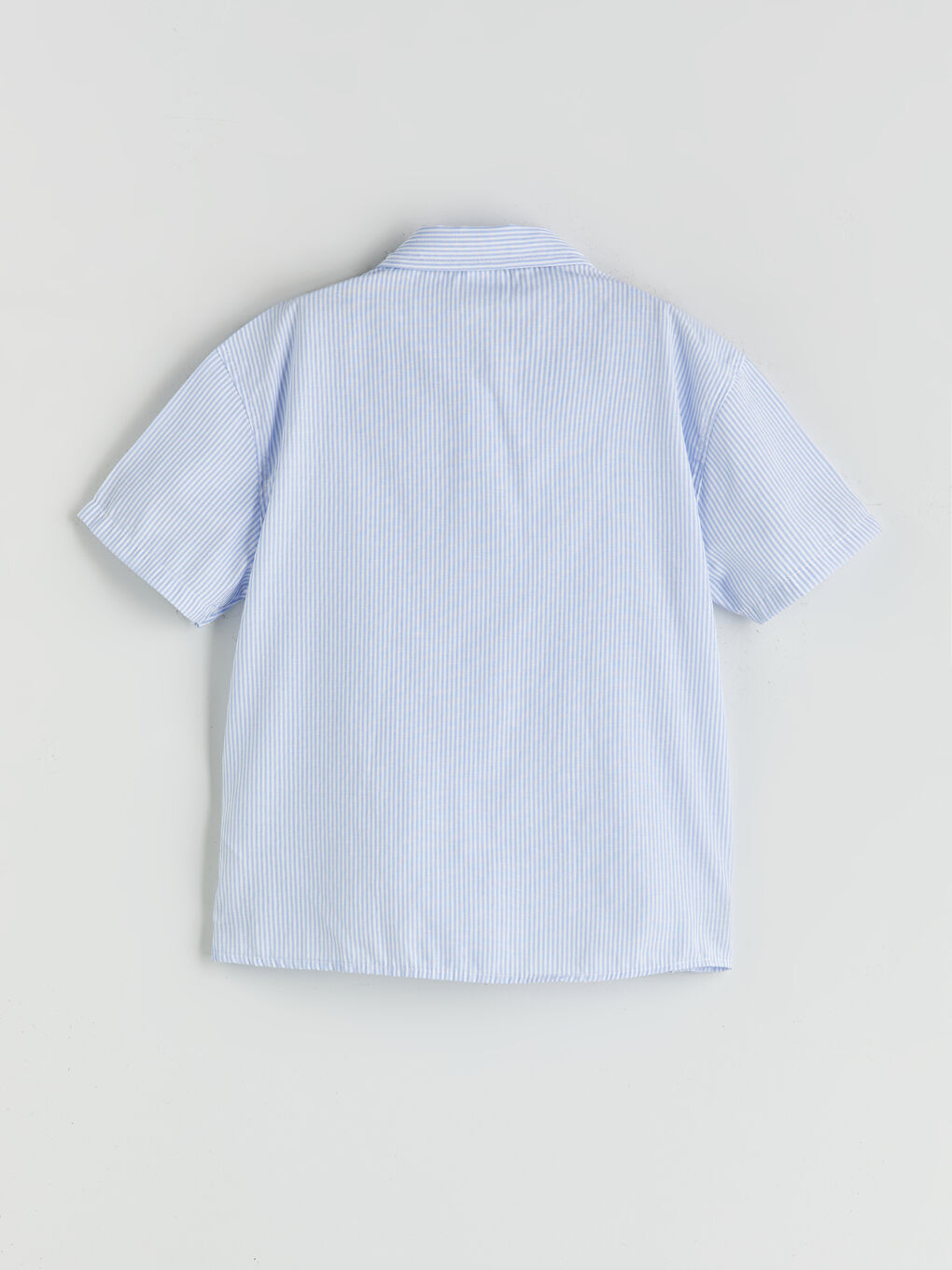Mavi Çizgili Erkek Çocuk Gömlek ve Şort 2'li-2
