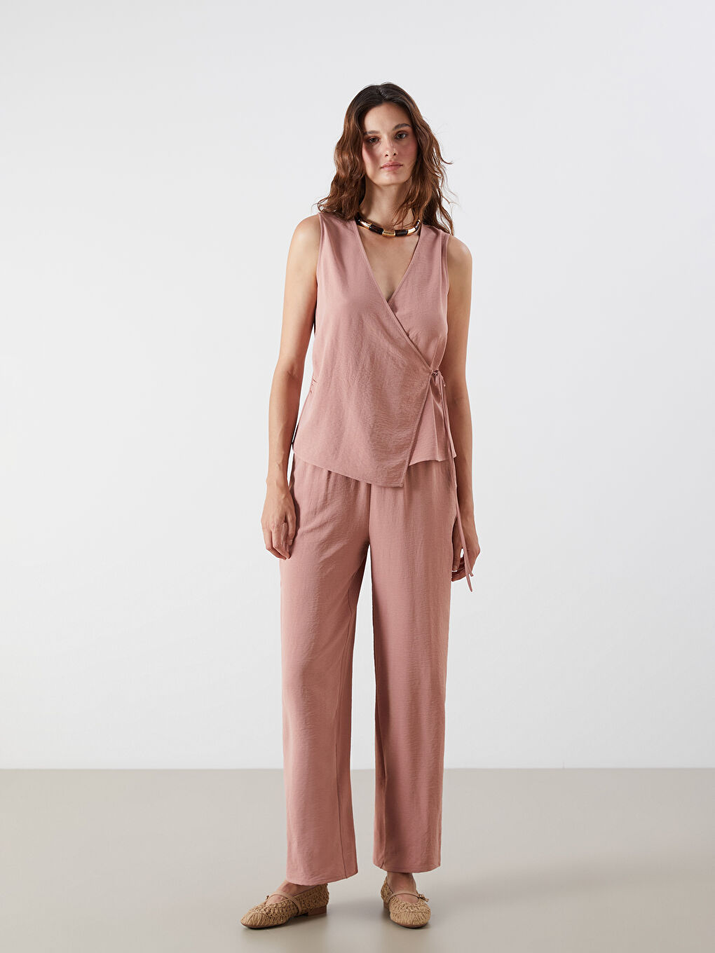 LCW Vision Double Breasted Textured Blouse -S5RT43Z8-GPV