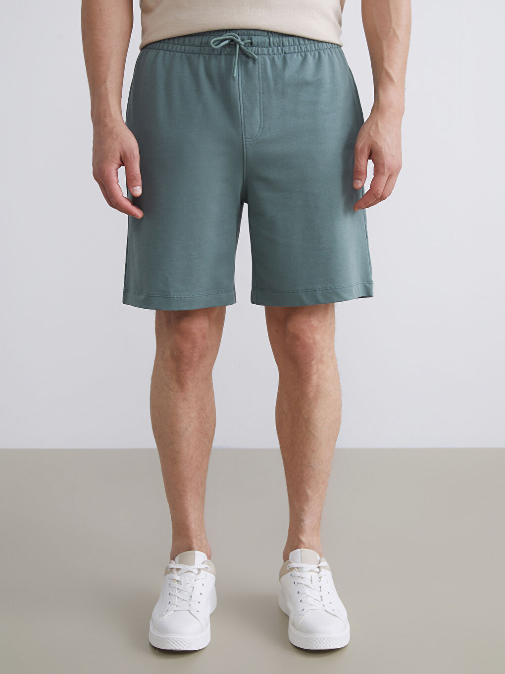 Yeşil Standart Kalıp Erkek Şort-1