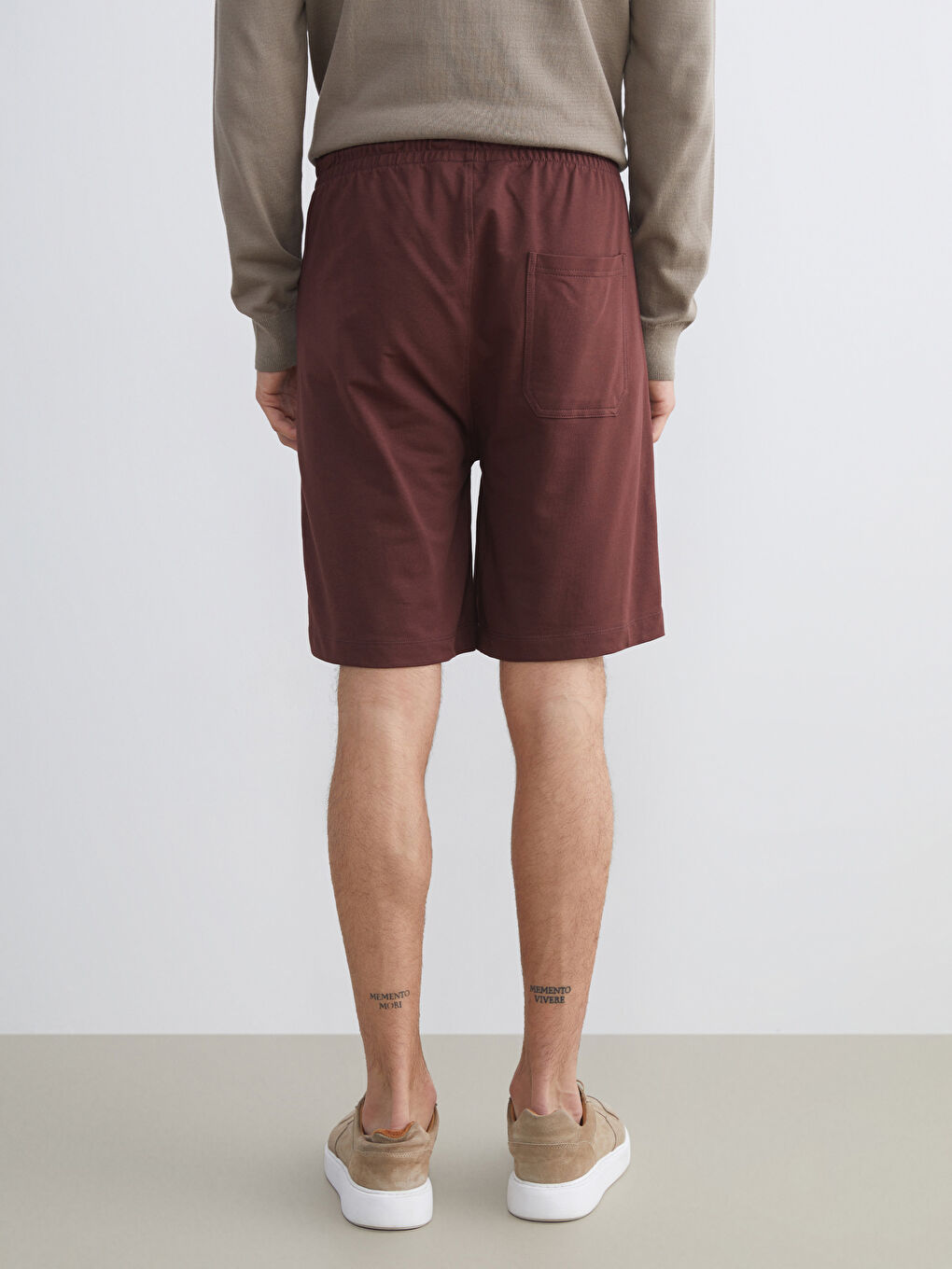 Kahverengi Standart Kalıp Erkek Şort-3