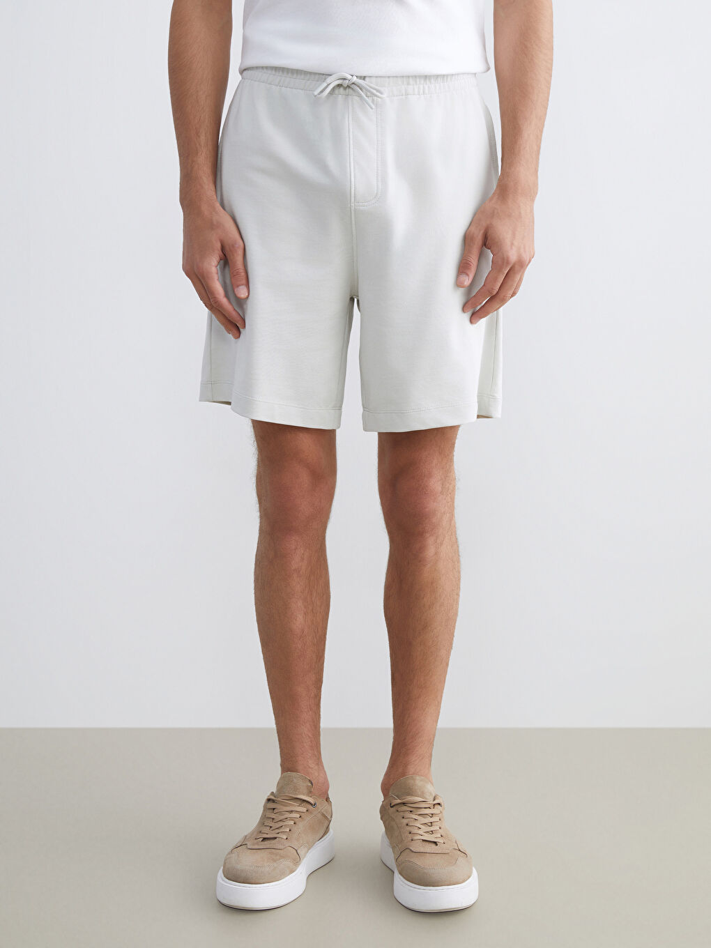 Gri Standart Kalıp Erkek Şort-1