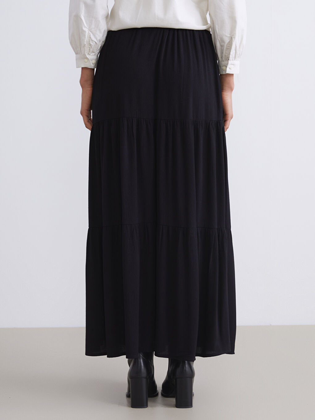 Siyah Beli Lastikli Katkat Etek-3