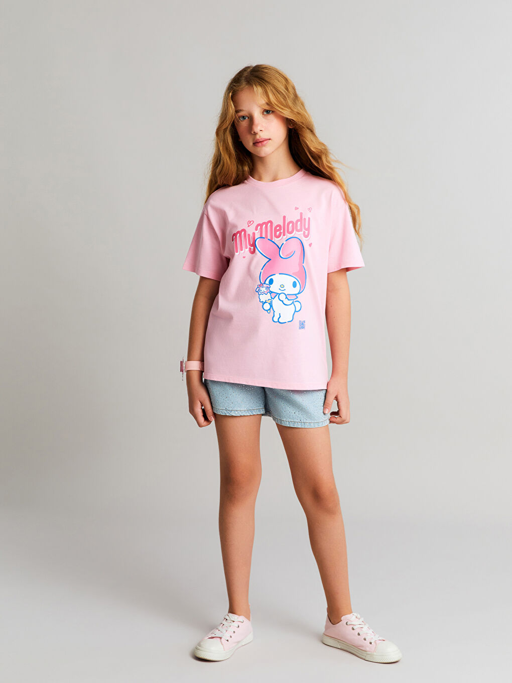 LCW Kids Crew Neck My Melody Printed Girls' T-Shirt -S5RT61Z4-GA5